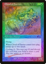 Cloud of Faeries FOIL Urza's Legacy PLD Blue Common MAGIC MTG CARD ABUGames