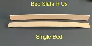 Qty 2 Bed Slat Wooden Single Bed Replacement Curved Sprung Top Quality - Picture 1 of 5