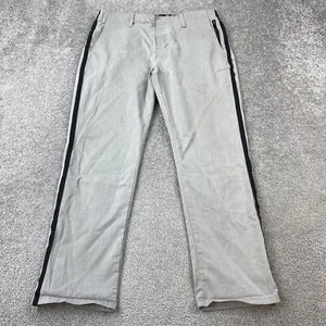 Hurley Phantom Pants Men's 32x29 Gray Black Stripe Casual Chino - Picture 1 of 14