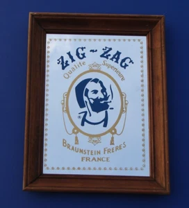 RARE ZIG ZAG Rolling Papers 1981 CARNIVAL MIRROR FAIR PRIZE MIRROR 10" x 13" - Picture 1 of 8