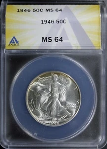 1946 Walking Liberty Half Dollar ANACS MS-64 (2330612) - Picture 1 of 4