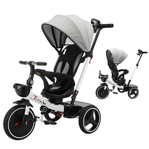 Ubravoo Baby Kinderwagen Dreirad Ride Bike, 360-Grad-Drehung Sitzen & Liegen. - Bild 1 von 8
