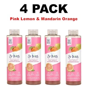 St. Ives, Exfoliating Body Wash, 4 PACK, Pink Lemon & Mandarin Orange, 22 fl oz - Picture 1 of 4