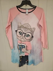 The Children’s Place Girls Nightgown Size XL 14 IPad Princess Cat Cute Pajamas - Picture 1 of 4