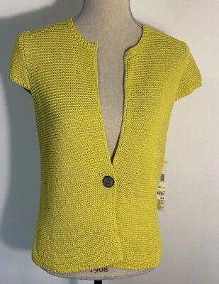 Jones New York Women’s Sweater Vest Lemon Color Medium NWT - Image 1 of 4
