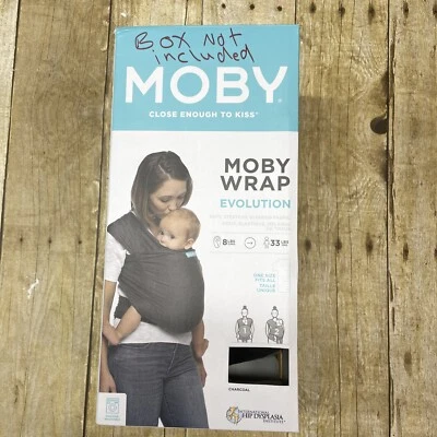 Portabebés Moby Evolution Wrap carbón 8-33 libras Foto 1 de 4