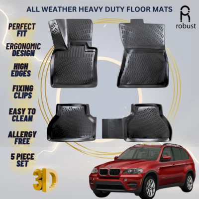 Tapetes de assoalho forros para BMW X5 E70 2007-2013 resistentes a todas as condições climáticas tapetes de carro 3D - Imagem 1 de 4