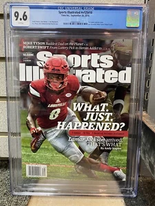 Lamar Jackson FC Sports Illustrated CGC 9.6 Newsstand 9/26/2016 Louisville - Picture 1 of 7