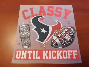 Hierro de transferencia de calor Houston Texans 8" DTF envío GRATIS (A19) - Imagen 1 de 1