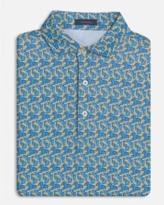 Neu Turtleson Meyer Performance Poloshirt Golf Austern Zitronenblau Herren M Neu mit Etikett - Bild 1 von 8