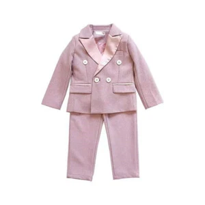 Formal Tuxedo Suits Set Boys Wedding Party Performance Costume Kids Blazer Pants - Picture 1 of 12