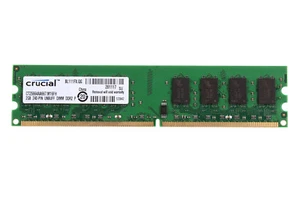 Crucial 2GB PC2-5300 DDR2 667Mhz 240Pin CL5 UDIMM Desktop Memory RAM For Intel - Picture 1 of 6