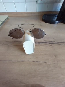 Zwicker mit Bügeln als Sonnenbrille Brille Kneifer Klemmer - Bild 1 von 3