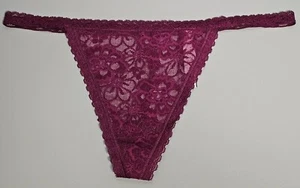 Nuevo Victoria's Secret Púrpura Floral Encaje Tanga en V Panty Talla XL - Imagen 1 de 6
