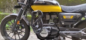 HONDA HINESS CB350 RS CB350 SLIDER GUARD IN STAINLESS STEEL BLACK POWDER COATED - Picture 1 of 3