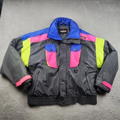 Chaqueta acolchada Slalom vintage para mujer mediana neón Stormwatch años 80 rosa gore esquí Foto 1 de 4