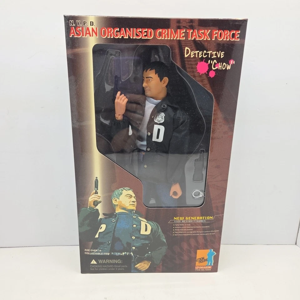 Figura De Colección 1999 NYPD Crimen Organizado Asiático Fuerza de Tarea Detective Chow Escala 1/6 Foto 1 de 4