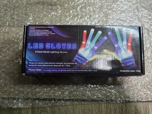 LED Flashing Gloves – 6 Mode Light Up Party Rave Gloves w/ Extra Batteries –... - Picture 1 of 4