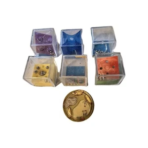 Lucite Escritorio Puzzle Juegos Juguete Inquieto Pequeño Rompecabezas De Colección Retro Lote De 7 - Imagen 1 de 3