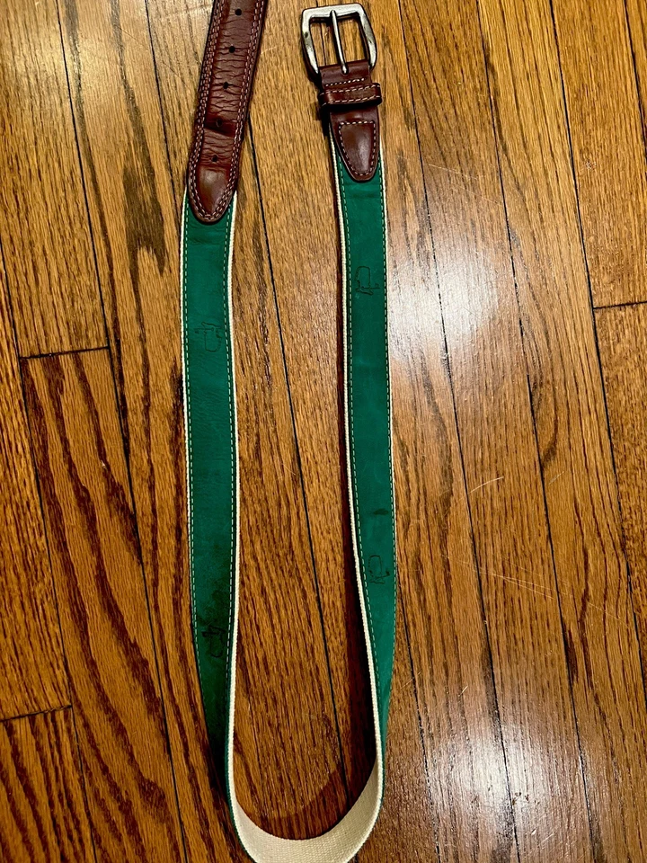 Cinturón Masters Golf Augusta National Gamuza Verde Lujo Repujado Talla 44 Foto 1 de 4