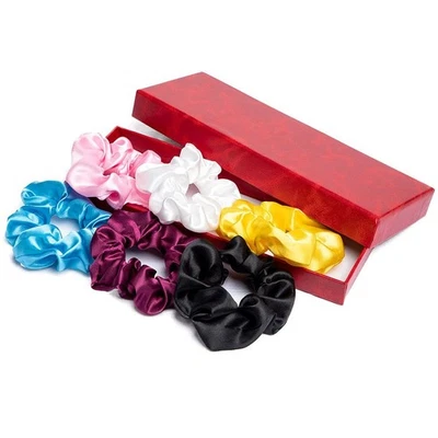 Satin Scrunchies, Softer than Silk, Hair Scrunchies for Frizz Prevention 6pc - Image 1 of 4