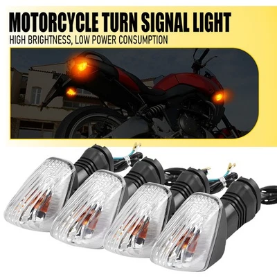 4X Clear Turn For Lens Light Indicator Signal Lamp KLE KAWASAKI Z1000 Z750 Z750S - Image 1 of 4