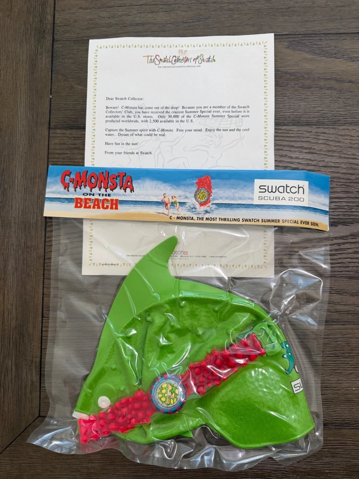 NEW SWATCH SCUBA WATCH C-MONSTA ON THE BEACH SDZ101 LIMITED EDITION #19980 SET - Image 1 of 4