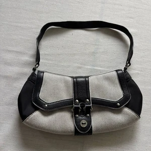Bolso de hombro Cole Haan Megan Y2K de lona negro y gris - Imagen 1 de 9