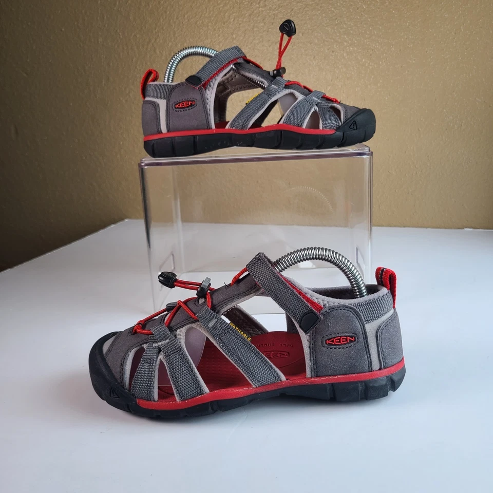 Keen Big Kids Seacamp II Gris/Rojo CNX niños talla 3Y Foto 1 de 4