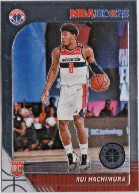 Rui Hachimura Wizards F 2019-20 Hoops PREMIUM STOCK OPTI-CHROME ROOKIE Card #206 - Image 1 of 2