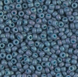 Miyuki Seed Beads 8/0 - Matte Metallic Steel Blue Luster - Picture 1 of 1