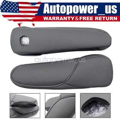 Para Honda CR-V 2007-2009 Nueva Cubierta de reposabrazos de asiento de conductor y pasajero Cuero Gris Foto 1 de 4