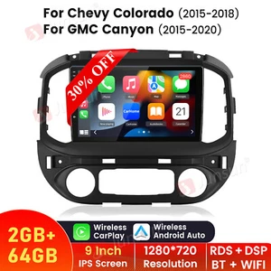 Radio estéreo para automóvil 2+64 GB Android13 CarPlay GPS NAVEGACIÓN RDS para GMC Canyon 2015-2020 - Imagen 1 de 17