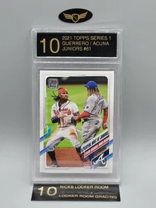 2021 Topps Series 1 R. ACUNA JR - V. GUERRERO JR Juniors #61 graded mint LRG 10 - Bild 1 von 2
