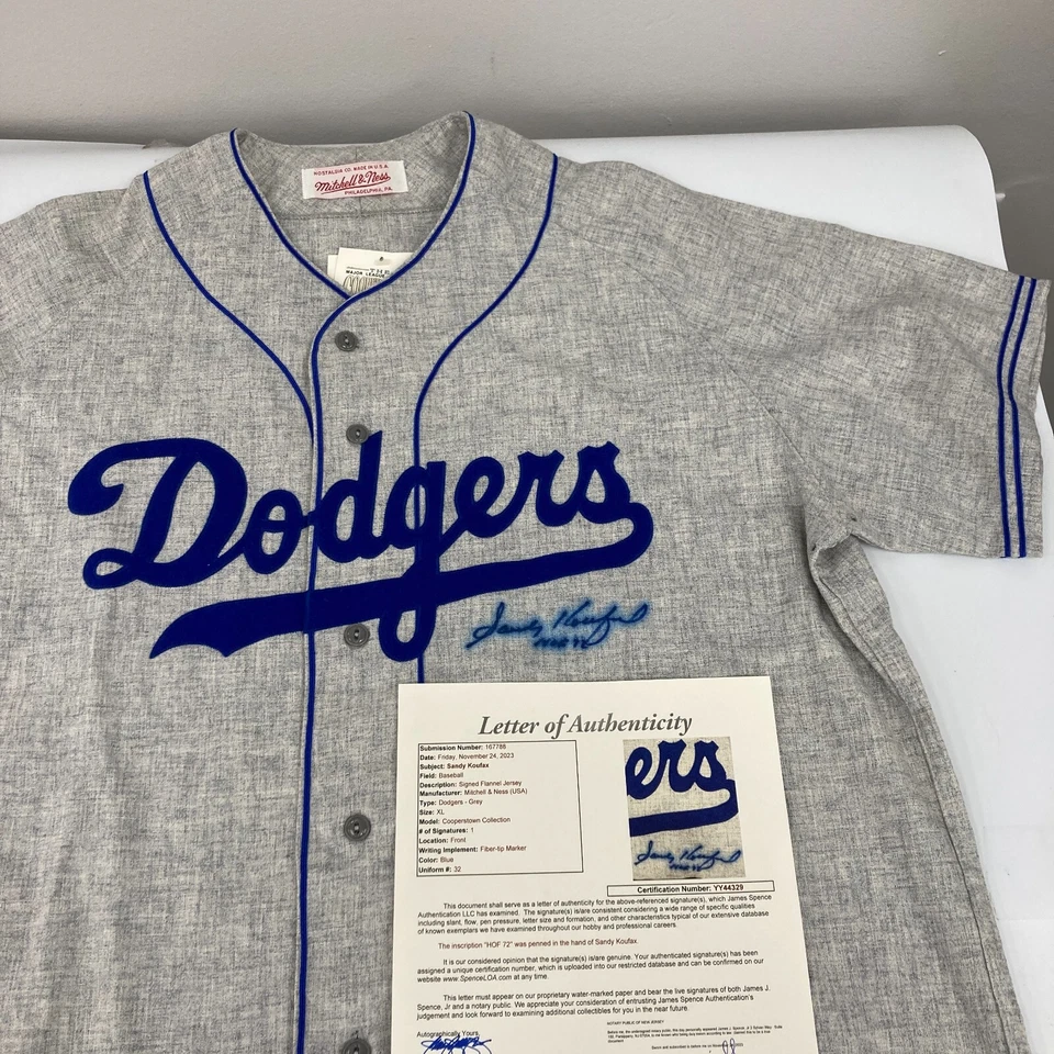 Sandy Koufax Hall Of Fame 1972 Signed Authentic Brooklyn Dodgers Jersey JSA COA - Image 1 of 4