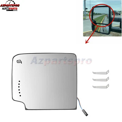Tow Mirror Glass Left Side for 2015-2017 Chevy Silverado GMC Sierra 2500 3500 HD - Image 1 of 4