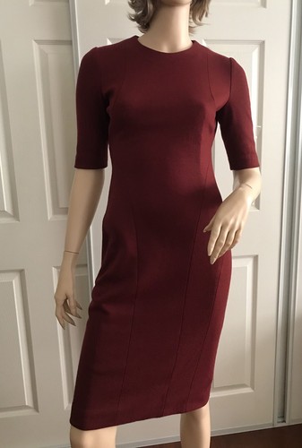 Abito viola in lana Gucci completamente foderato ufficio formale taglia Xs