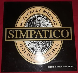 METALLSCHILD WERBUNG SIEBDRUCK BIER SYMPATICO NR. 708/208 - Bild 1 von 4