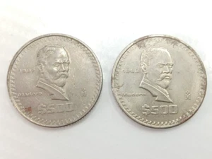 1987 & 1988 ๐ฒ๐ฝ MEXICO MEXICAN Eagle 500 PESOS WORLD COINS VF-XF FREE SHIPPING - Picture 1 of 9