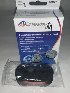 Dataproducts R3027 Compatible UNIVERSAL CALCULATOR SPOOL Ribbon Black/Red - Afbeelding 1 van 3