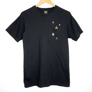 Drake OVO Authentic Black Gold Embroidered Logo Pocket Tee T Shirt Size Small - Imagen 1 de 3
