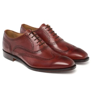 Joseph Cheaney Edinburgh Oxford Brogue in dunklem Blatt Kalbsleder £475-passt - Bild 1 von 4
