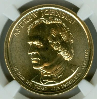 2011 D ANDREW JOHNSON PRES. DOLLAR NGC MS67 * - Image 1 of 4