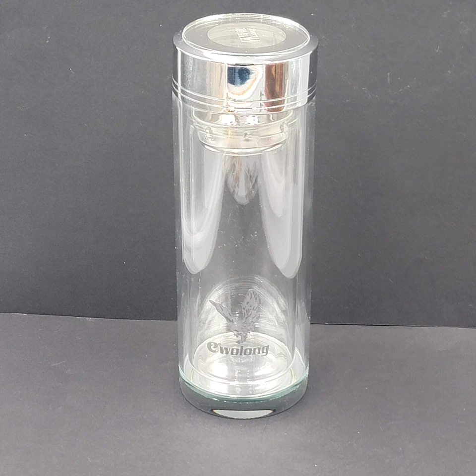 Wolong Glass Tea Infuser Bottle Double Wall Portable Tea Tumbler 460mL - Image 1 of 4