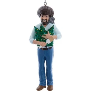 Kurt Adler Bob Ross mit Christbaumschmuck 5 Zoll mehrfarbig BO1231 - Bild 1 von 1