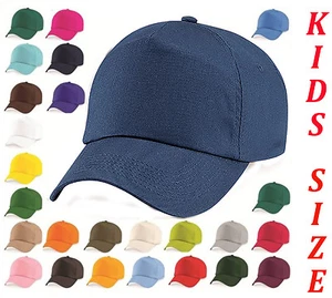 Baseball Cap Adjustable Classic New Cotton Summer Sun 5 Panel Kids Boy Girls Hat - Picture 1 of 27