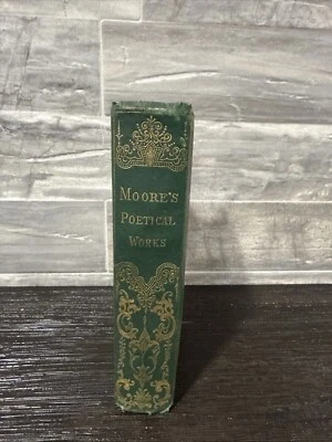 The Poetical Works of Thomas Moore  1884  Very Old 2nd book Free - Image 1 of 4