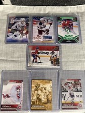 Cole Caufield 20-21 Topps Now NHL rc, Game Dated rc, 21-22 MVP green script, WJC