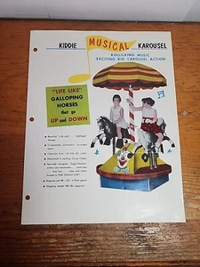 Kiddie Musical Karousel Circus Coin Operated Dealer Flyer JRRA1 - Picture 1 of 3
