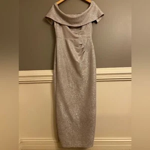 Marina Kleid Kleid für besondere Anlässe beige silber schulterfrei Gr. 12 - Bild 1 von 7